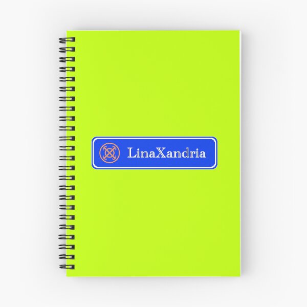 Item preview, LinaXandria - Logo, w. name, horizontal, Lime background designed and sold by LinaXandria.