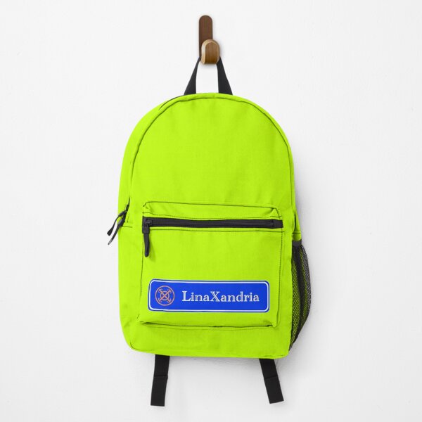 Item preview, LinaXandria - Logo, w. name, horizontal, Lime background designed and sold by LinaXandria.