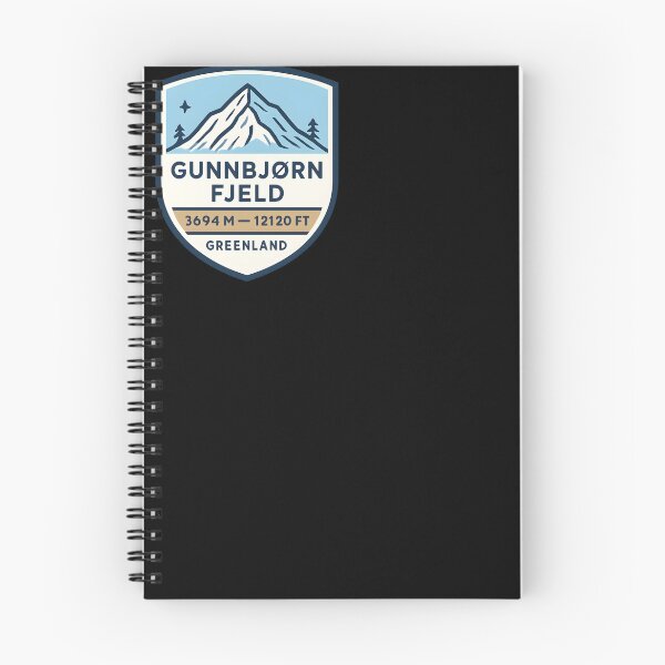 Item preview, Gunnbjørn Fjeld Greenland Monoline Crest – Minimalist Mountain Line Art Badge 3694 m designed and sold by Cosmopolis.