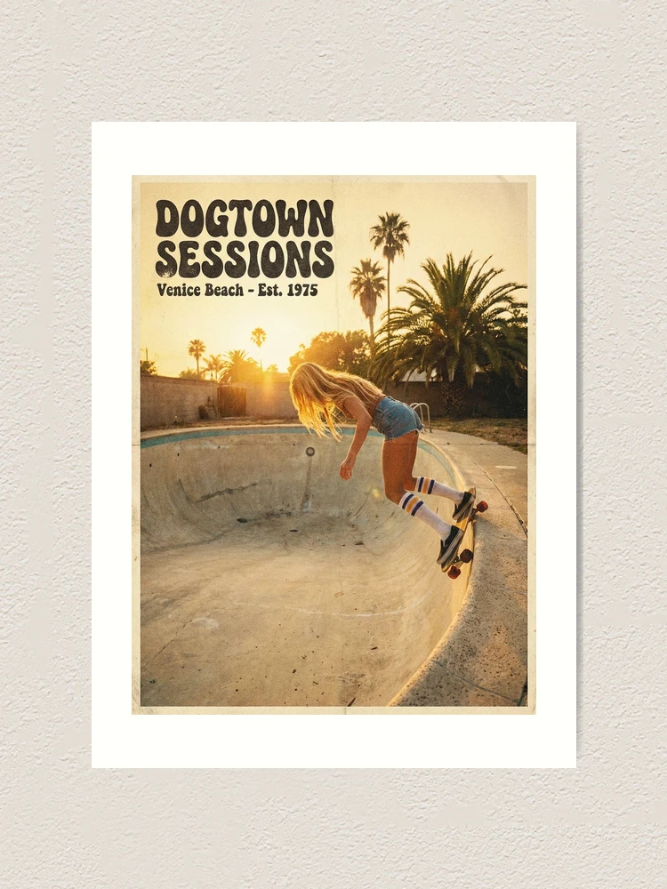 Dogtown Sessions: Vintage 1970s Venice Beach Skater Girl Poster