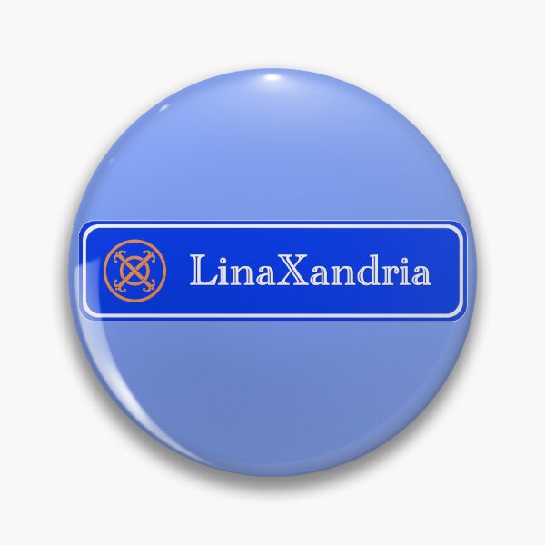 Item preview, LinaXandria - Logo, w. name, horizontal, Light Blue background designed and sold by LinaXandria.