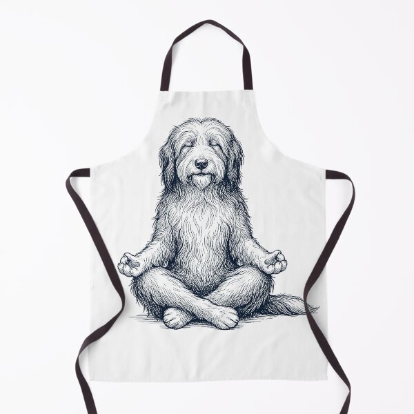 Item preview, Vintage Bearded Collie Yoga Meditation Dog Mom Dad designed and sold by DoodleTortle.