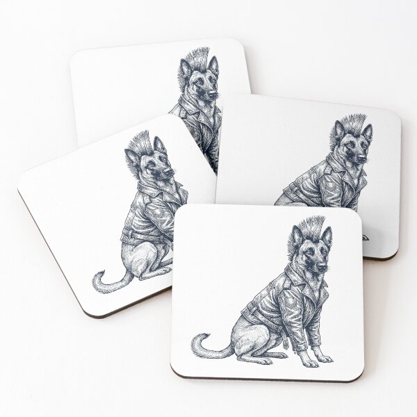 Item preview, Vintage Belgian Malinois Punk Mowhawk Dog Mom Dad designed and sold by DoodleTortle.