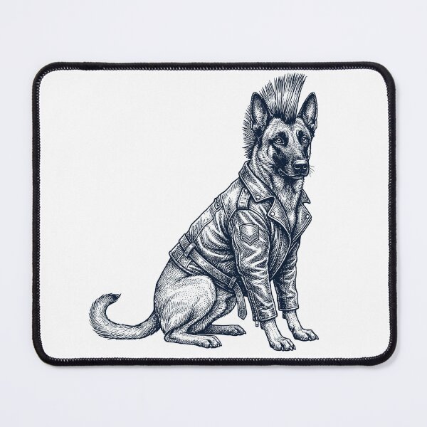 Item preview, Vintage Belgian Malinois Punk Mowhawk Dog Mom Dad designed and sold by DoodleTortle.