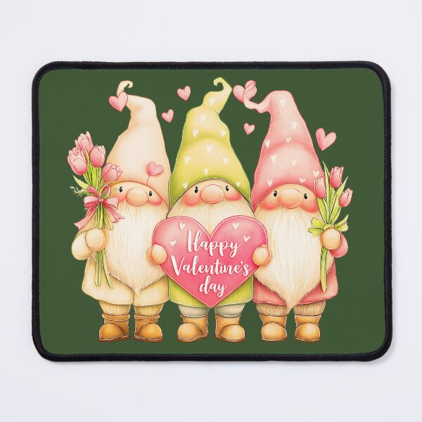 Item preview, Tulip Gnome Valentine Trio designed and sold by ByNicoleSara.