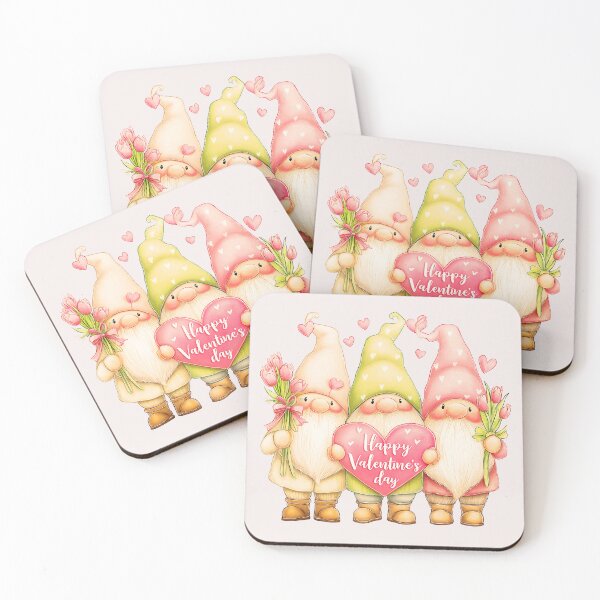 Item preview, Tulip Gnome Valentine Trio designed and sold by ByNicoleSara.