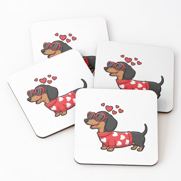 Item preview, Dachshund Valentines Day, Dachshund, doxie, long haired dachshund, dachshund mom, dachshund gift, dachshund designed and sold by DesignDenDo ⭐⭐⭐⭐⭐.