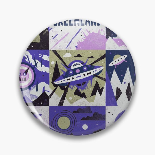 Item preview, Greenland Cosmic Mystery Purple UFO Grid Art designed and sold by zzz888.