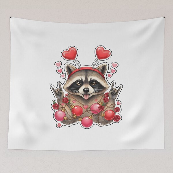 Item preview, Valentine Raccoon, Funny Valentine’s Day, Trendy Animal Lover designed and sold by DesignDenDo ⭐⭐⭐⭐⭐.