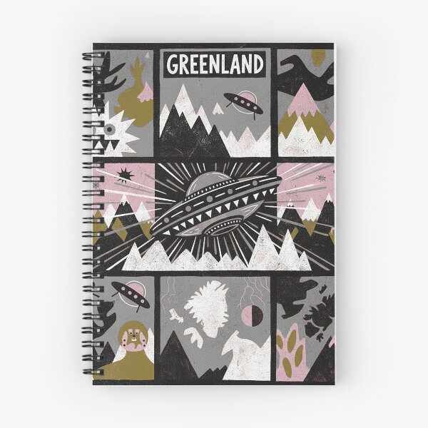 Item preview, Greenland Arctic UFO Mystery Retro Grid Art designed and sold by zzz888.
