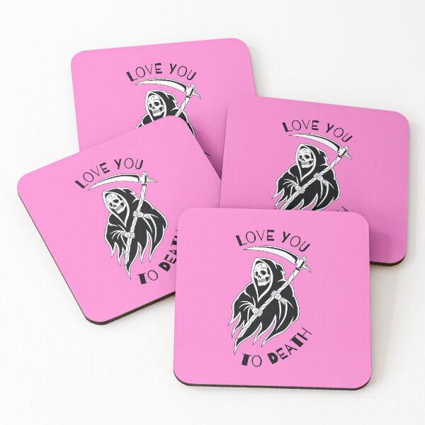 Item preview, Love You to Death | Black on Pink designed and sold by annemyne.