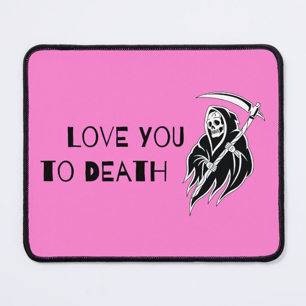 Item preview, Love You to Death | Black on Pink designed and sold by annemyne.