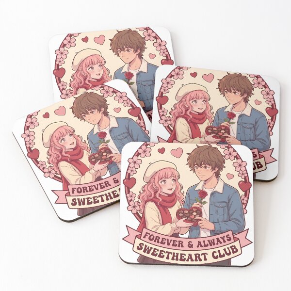Item preview, Sweetheart Club Anime Couple - Valentine's Day Aesthetic Art designed and sold by MugenAnime.