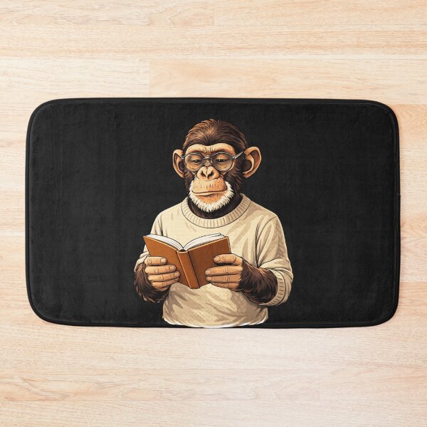 Item preview, Intellectual Book Lover Monkey Reading – Cozy Smart Aesthetic Animal Art designed and sold by ColorSplash123.