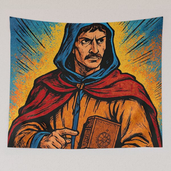 Item preview, Giordano Bruno, Medieval | Comics stylCartoone -  designed and sold by ComicsFactory.