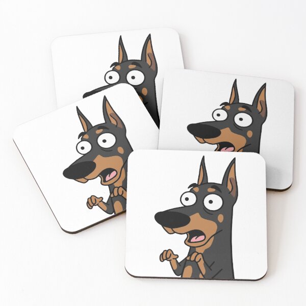 Item preview, Surprised Goofy Doberman Face designed and sold by WhatsupDawg.