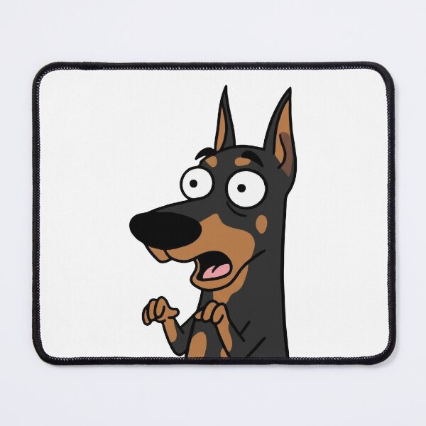Item preview, Surprised Goofy Doberman Face designed and sold by WhatsupDawg.