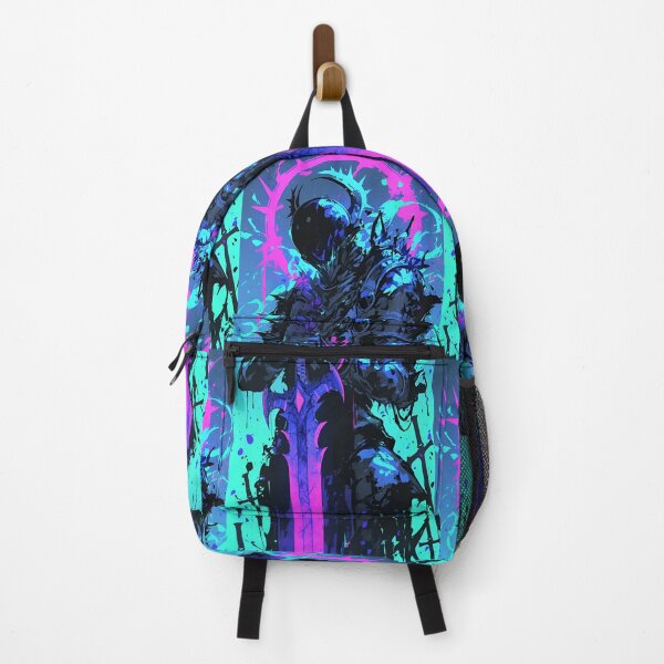 Item preview, Neon Abyss Knight – Cyber Dark Fantasy Warrior Art designed and sold by Dyan4.