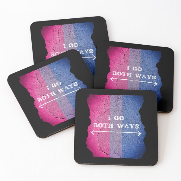 Item preview, I Go Both Ways Wall With The Bisexual Colors In Black designed and sold by LuckyKermit.