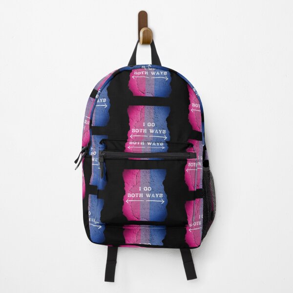 Item preview, I Go Both Ways Wall With The Bisexual Colors In Black designed and sold by LuckyKermit.