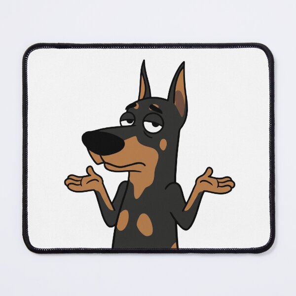 Item preview, Goofy Doberman Shrug Reaction designed and sold by WhatsupDawg.