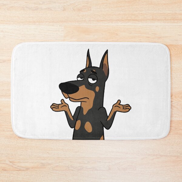 Item preview, Goofy Doberman Shrug Reaction designed and sold by WhatsupDawg.
