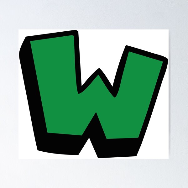 Item preview, Letter W in Video Game Style – Fun and Colorful Text designed and sold by charlypicazo.