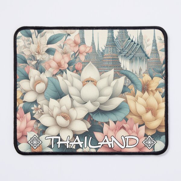 Item preview, Sacred Temples Adorned with Thai Flower Patterns designed and sold by Vanich-Panich.
