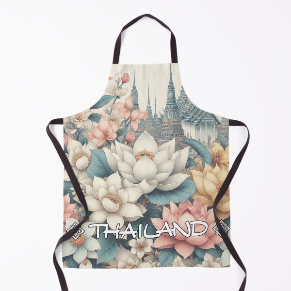Item preview, Sacred Temples Adorned with Thai Flower Patterns designed and sold by Vanich-Panich.