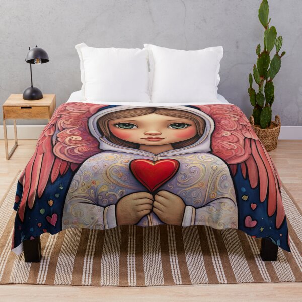Item preview, Angel of Love with wings wearing a hoodie celebrating Valentines Day designed and sold by Colin Bentham.