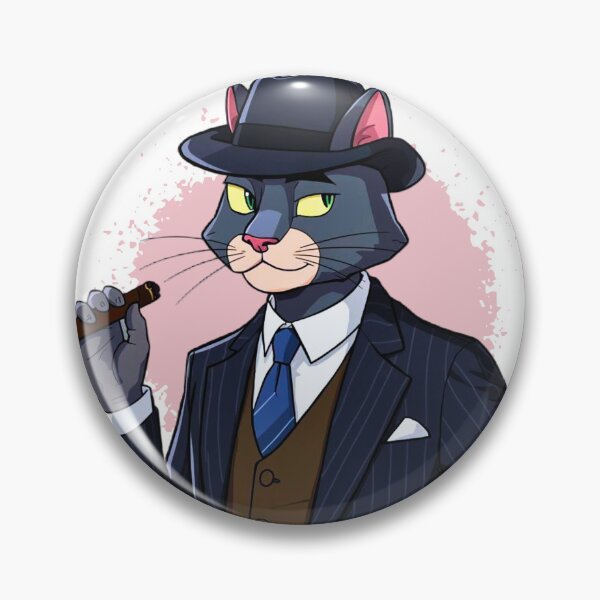 Item preview, Gentleman Cat in Suit and Cigar – Soft Noir Splash Edition designed and sold by ShadyArfaa.