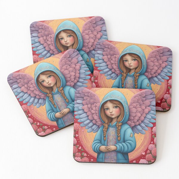 Item preview, Angel of Love with wings wearing a hoodie celebrating Valentines Day designed and sold by Colin Bentham.