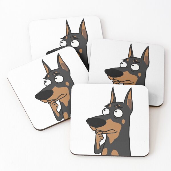 Item preview, Thinking Doberman Reaction Face designed and sold by WhatsupDawg.