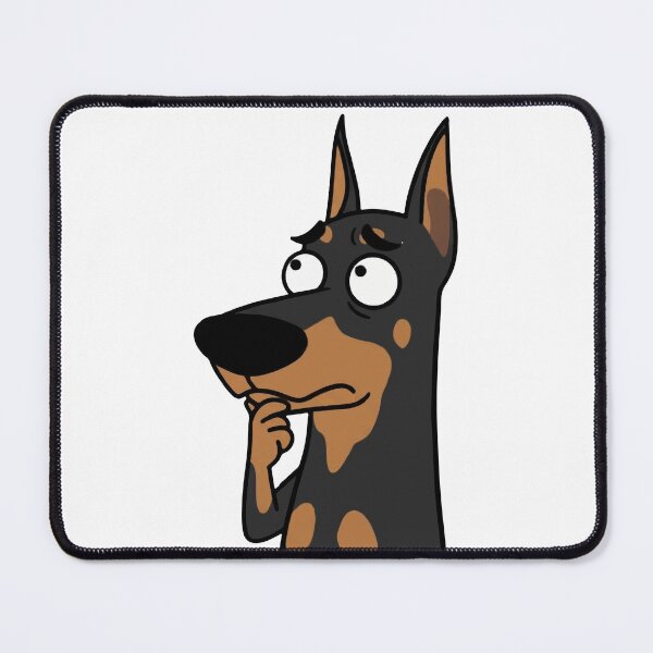 Item preview, Thinking Doberman Reaction Face designed and sold by WhatsupDawg.