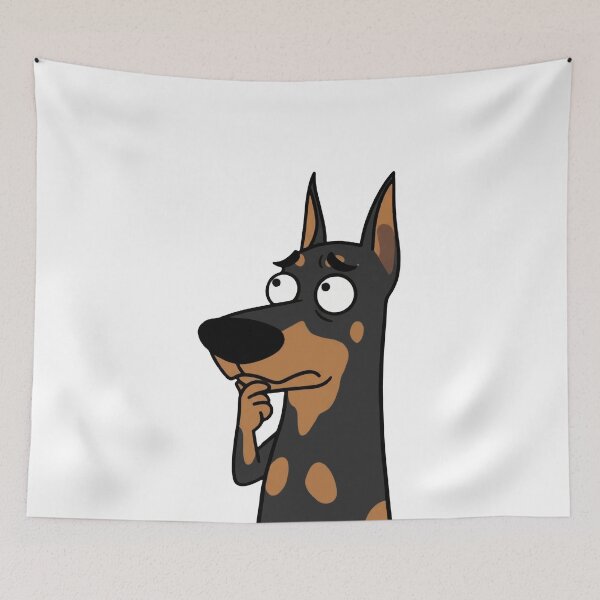 Item preview, Thinking Doberman Reaction Face designed and sold by WhatsupDawg.