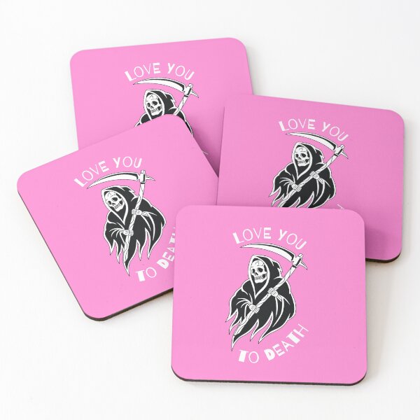 Item preview, Love You to Death | White on Pink designed and sold by annemyne.