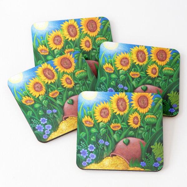 Item preview, Sunflowers and Pot of Gold Painting  designed and sold by shantilovesart.
