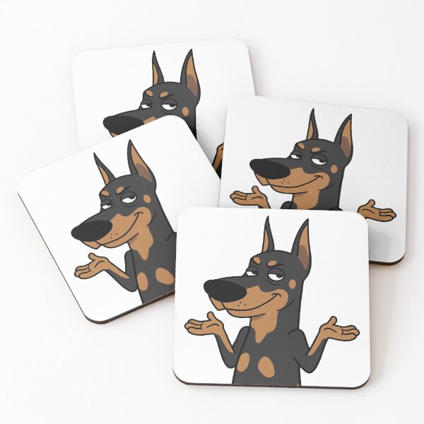 Item preview, Smug Doberman Shrug Reaction designed and sold by WhatsupDawg.