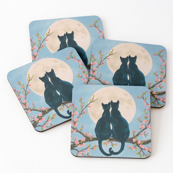 Item preview, Full Moon Cats Pastel designed and sold by ByNicoleSara.