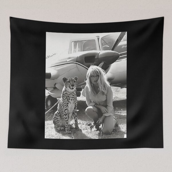 Item preview, Brigette Bardot With Cheetah And Plane designed and sold by Nansame.