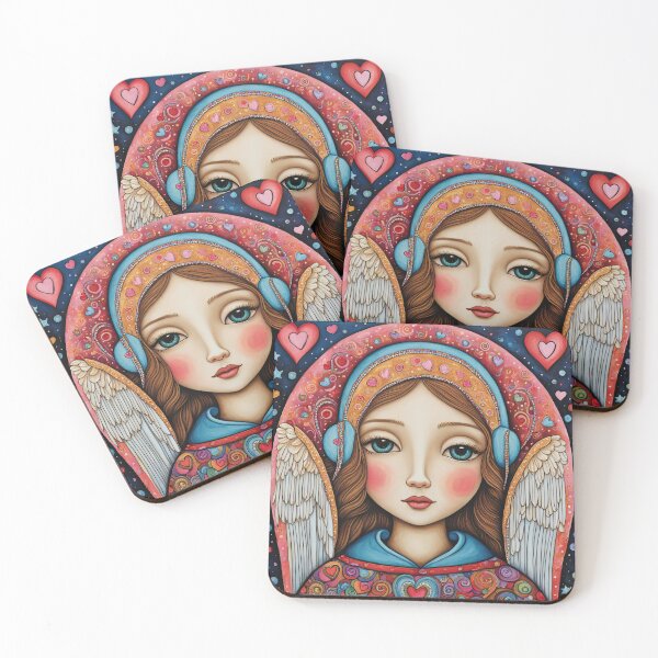 Item preview, Angel of Love with wings wearing a hoodie celebrating Valentines Day designed and sold by Colin Bentham.