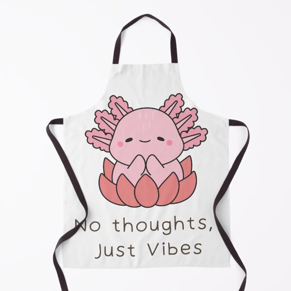 Item preview, No Thoughts, Just Vibes Axolotl Meme designed and sold by BrainyLingo.