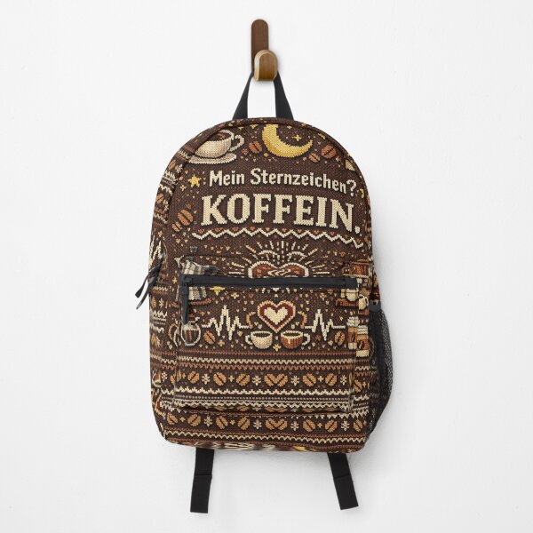 Item preview, Zodiac Sign Caffeine – Funny Coffee Saying Knit Design designed and sold by Mauswohn.