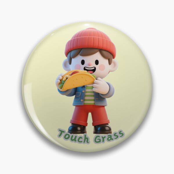 Item preview, Cute 3D Blocky Boy - Touch Grass Edition designed and sold by WhimsyBits.