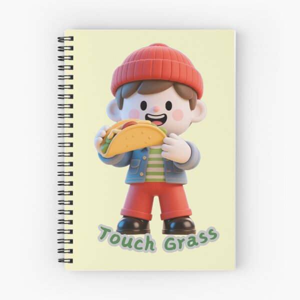 Item preview, Cute 3D Blocky Boy - Touch Grass Edition designed and sold by WhimsyBits.