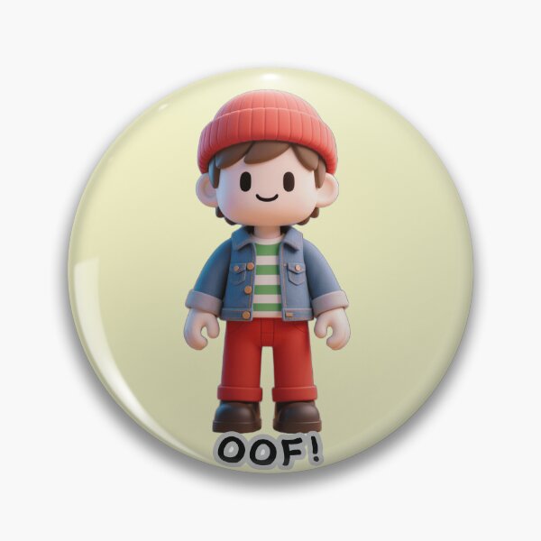 Item preview, Cute 3D Blocky Boy Gamer - OOF Edition designed and sold by WhimsyBits.