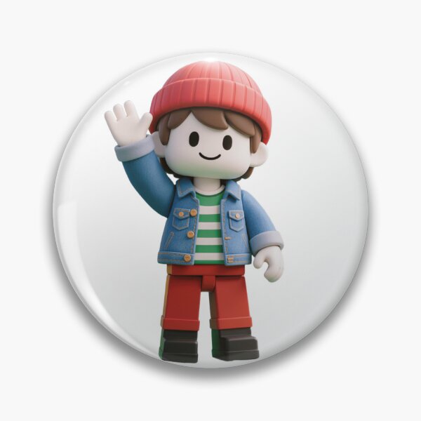 Item preview, Cute 3D Blocky Boy Gamer - Retro Toy Figure Aesthetic designed and sold by WhimsyBits.