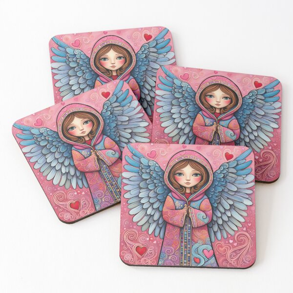 Item preview, Angel of Love with wings wearing a hoodie celebrating Valentines Day designed and sold by Colin Bentham.