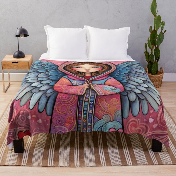 Item preview, Angel of Love with wings wearing a hoodie celebrating Valentines Day designed and sold by Colin Bentham.