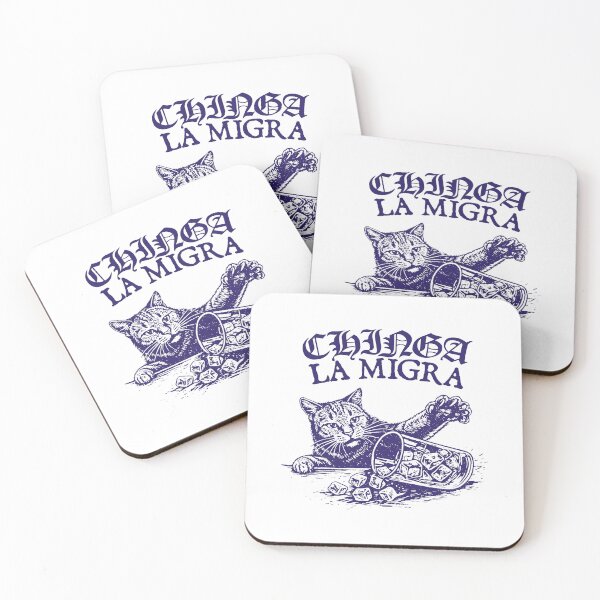 Item preview, Anti ICE Pro Immigration Chinga La Migra Funny Cat Political Meme designed and sold by RandyHaskins.